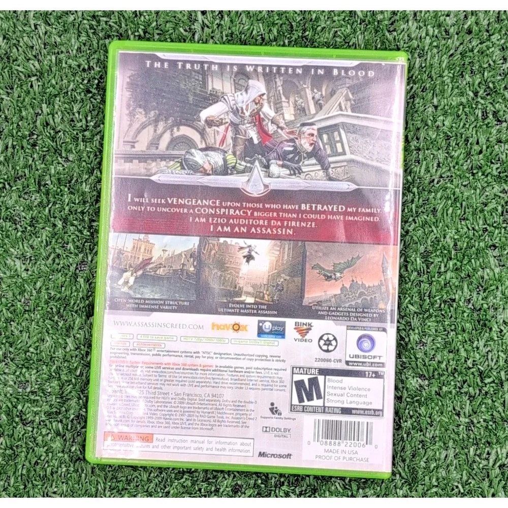 Assassin's Creed 2 Video Game for Xbox 360 Complete with Manual Tested & Working